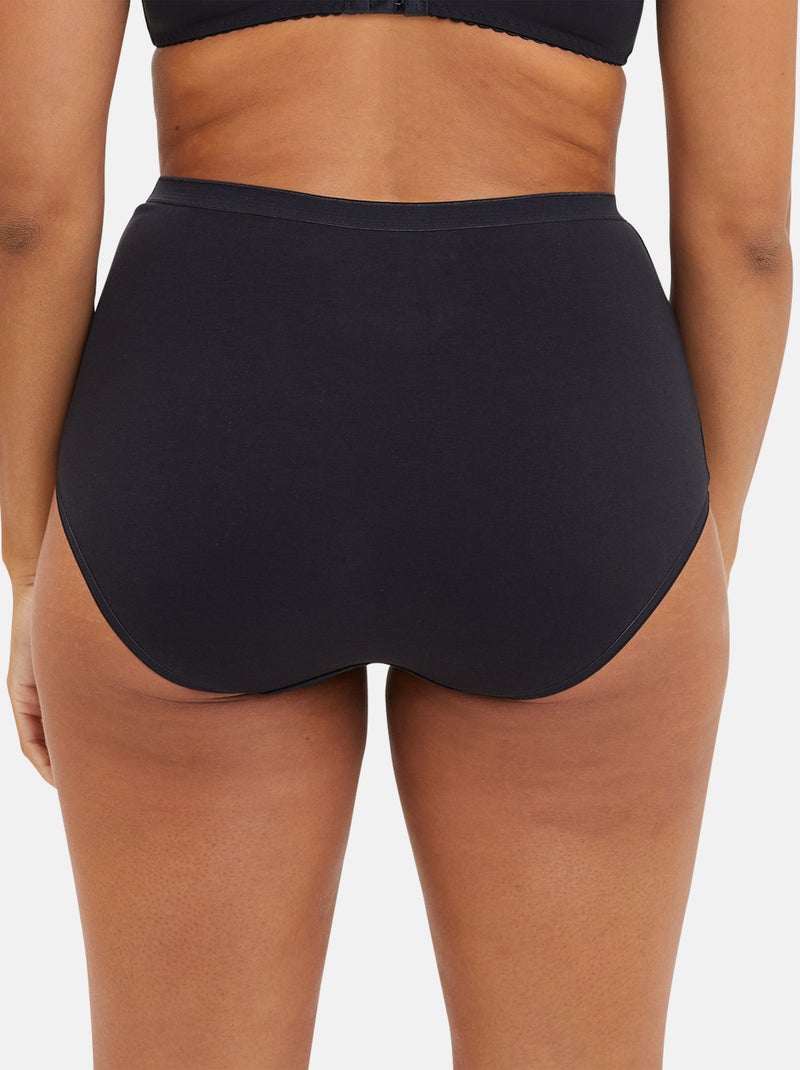 Lot de trois culottes Simplement Coton B Sans Complexe Noir - Kiabi