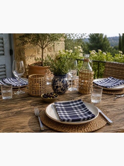 Lot de trois serviettes en coton Traditio - Kiabi
