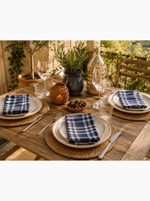 Lot de trois serviettes en coton Traditio - Kiabi