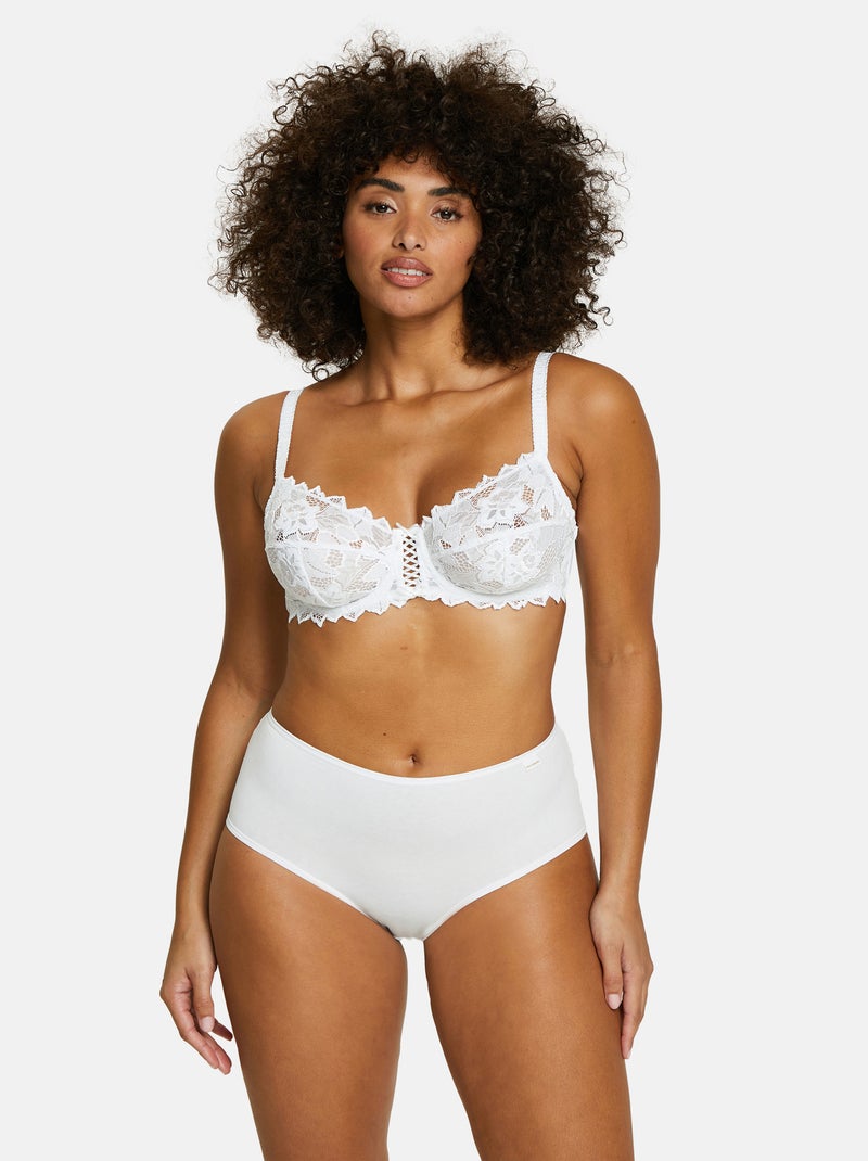 Lot de trois shorties Simplement Coton B Sans Complexe Blanc - Kiabi