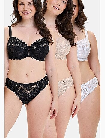 Lot de trois slips arum sans complexe lingerie