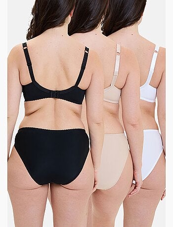 Lot de trois slips arum sans complexe lingerie