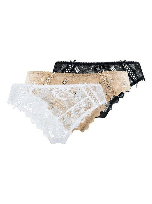 Lot De Trois Slips Arum Sans Complexe - Kiabi Lot De Trois Slips Arum Sans Complexe - Kiabi