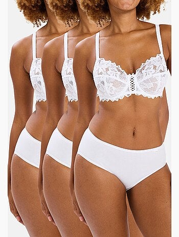Lot de trois slips simplement coton b sans complexe lingerie