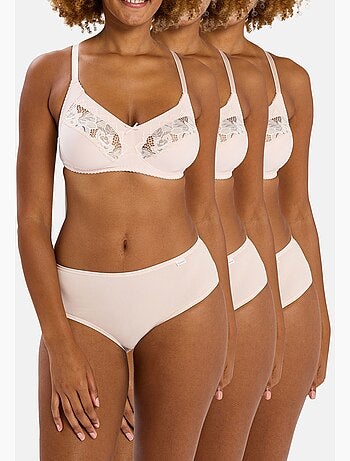 Lot de trois slips simplement coton b sans complexe lingerie