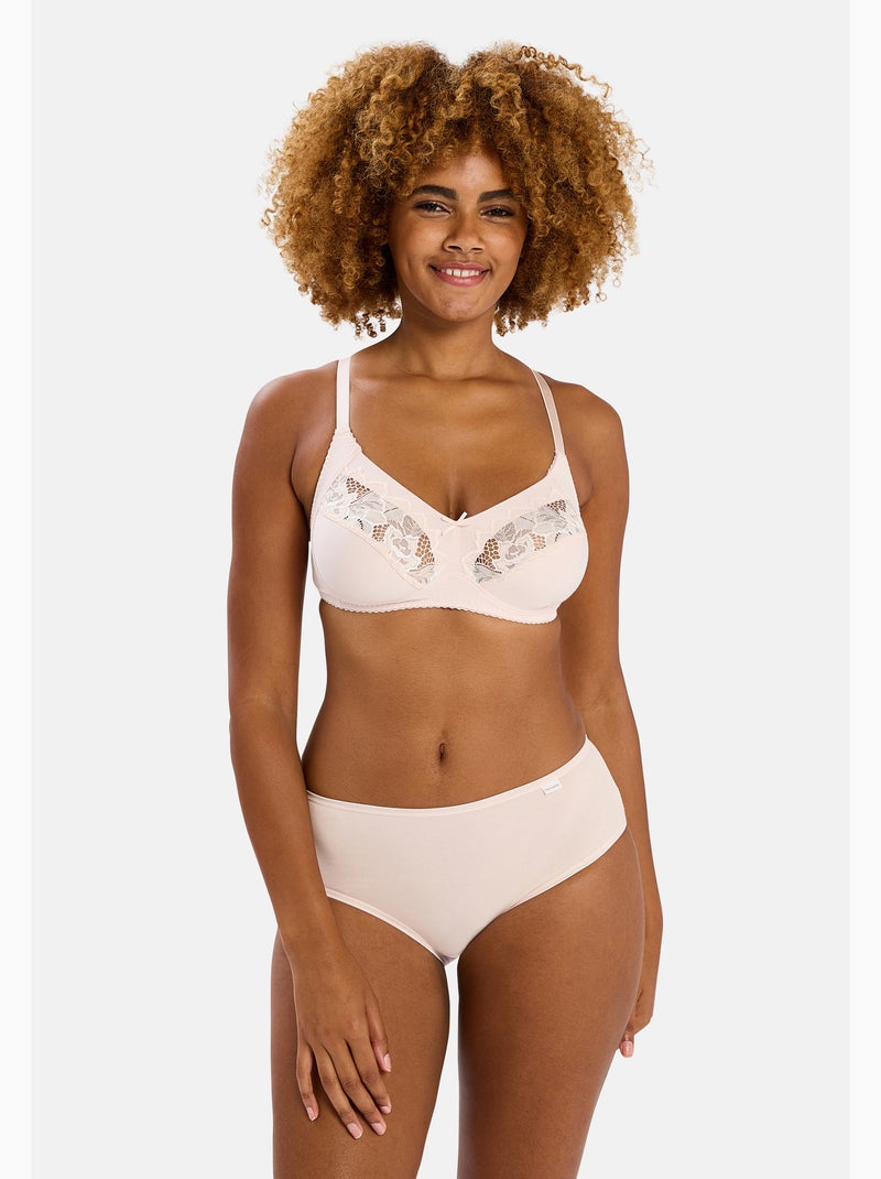 Lot de trois slips simplement coton b sans complexe lingerie Rose clair - Kiabi