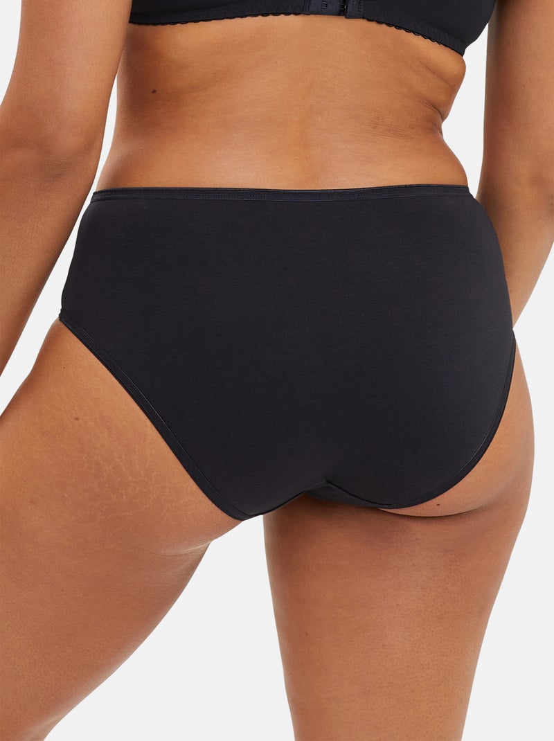 Lot de trois slips Simplement Coton B Sans Complexe Noir - Kiabi