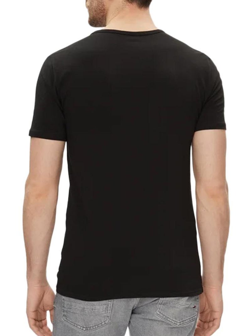 Lot de trois T-Shirt Homme Tommy Hilfiger Blanc Gris Noir - Kiabi
