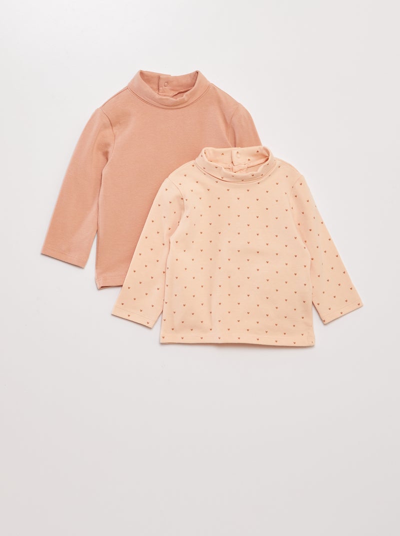 Lot des 2 sous-pulls en jersey Rose - Kiabi
