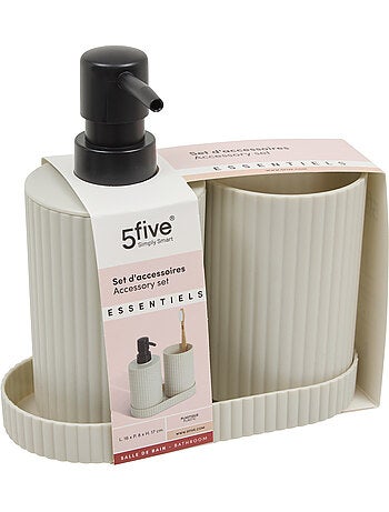 Lot distributeur de savon et gobelet strié ECO