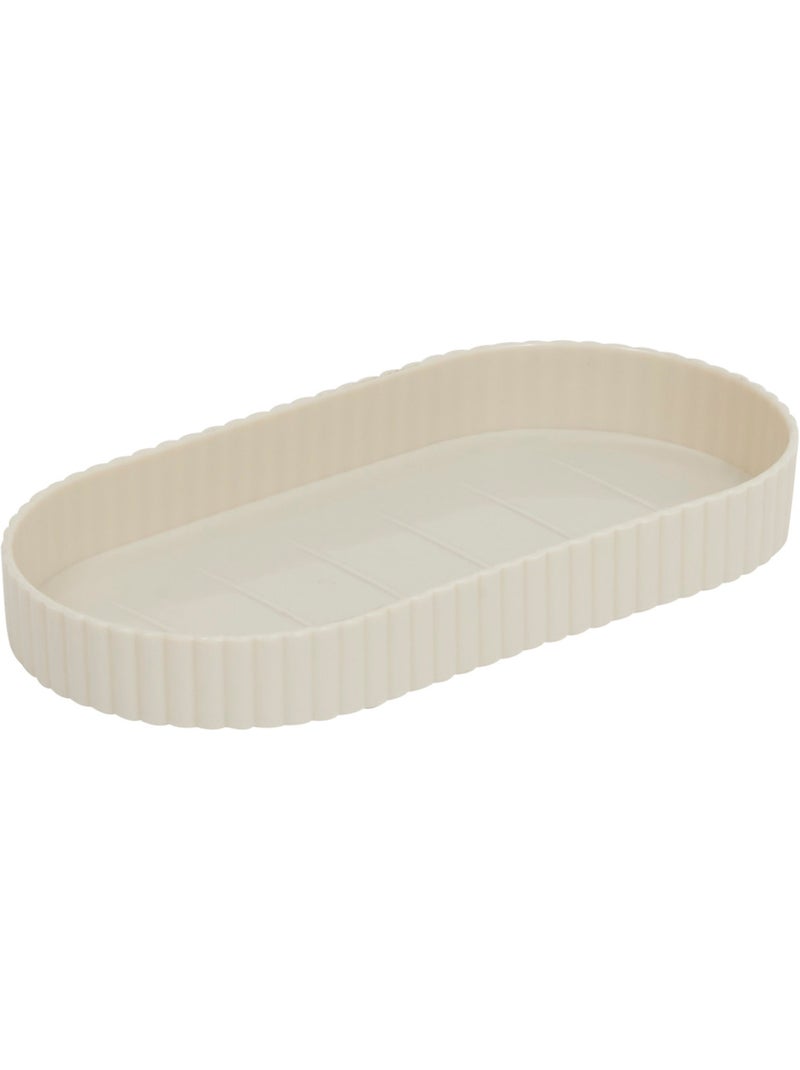 Lot distributeur de savon et gobelet strié ECO Beige - Kiabi