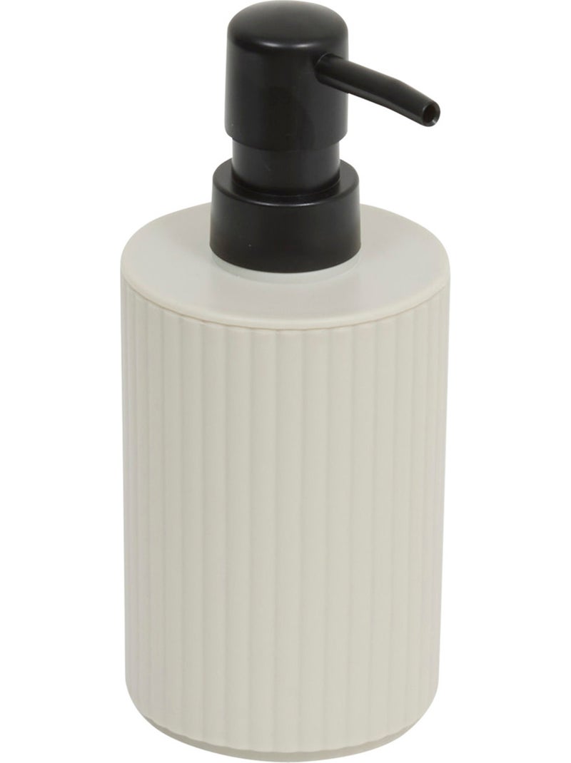 Lot distributeur de savon et gobelet strié ECO Beige - Kiabi