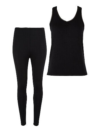 Lot D'un Legging + Debardeur Chill Sans Complexe