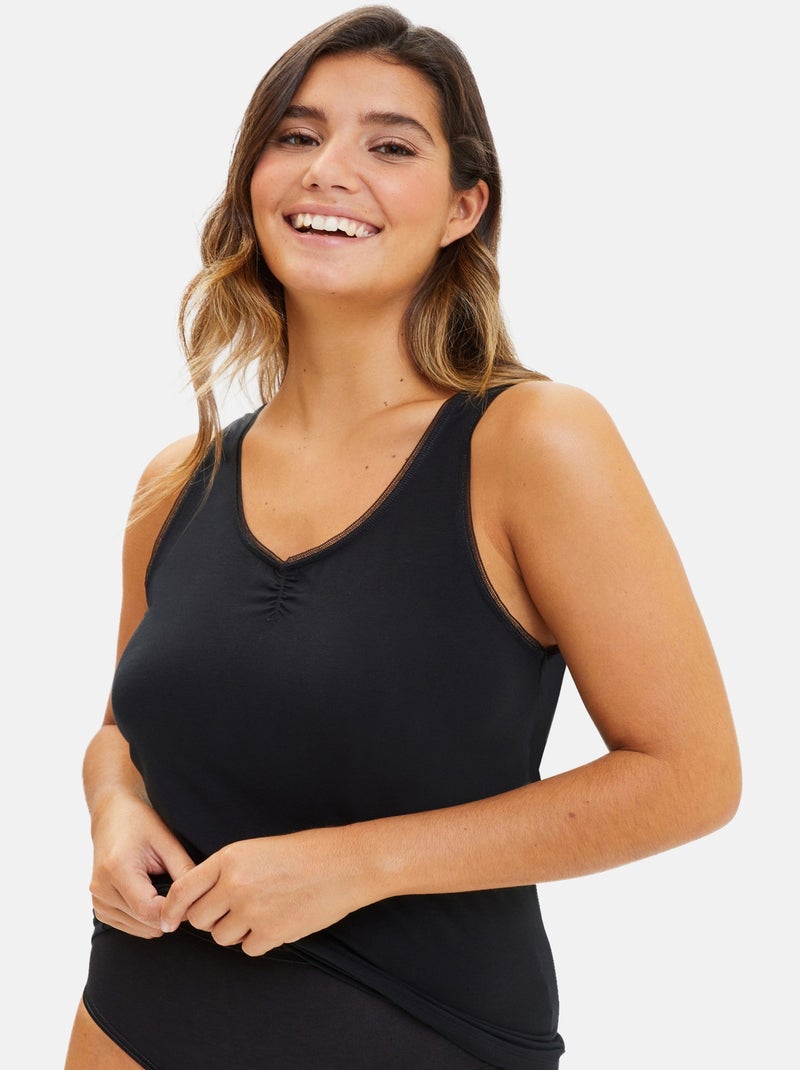 Lot D'un Legging + Debardeur Chill Sans Complexe Noir Noir - Kiabi