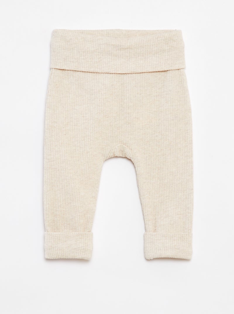 Lot legging côtelé + chaussettes - 2 pièces BEIGE - Kiabi