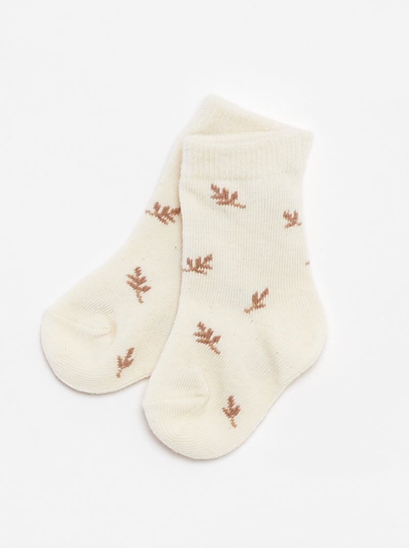 Lot legging côtelé + chaussettes - 2 pièces BEIGE - Kiabi