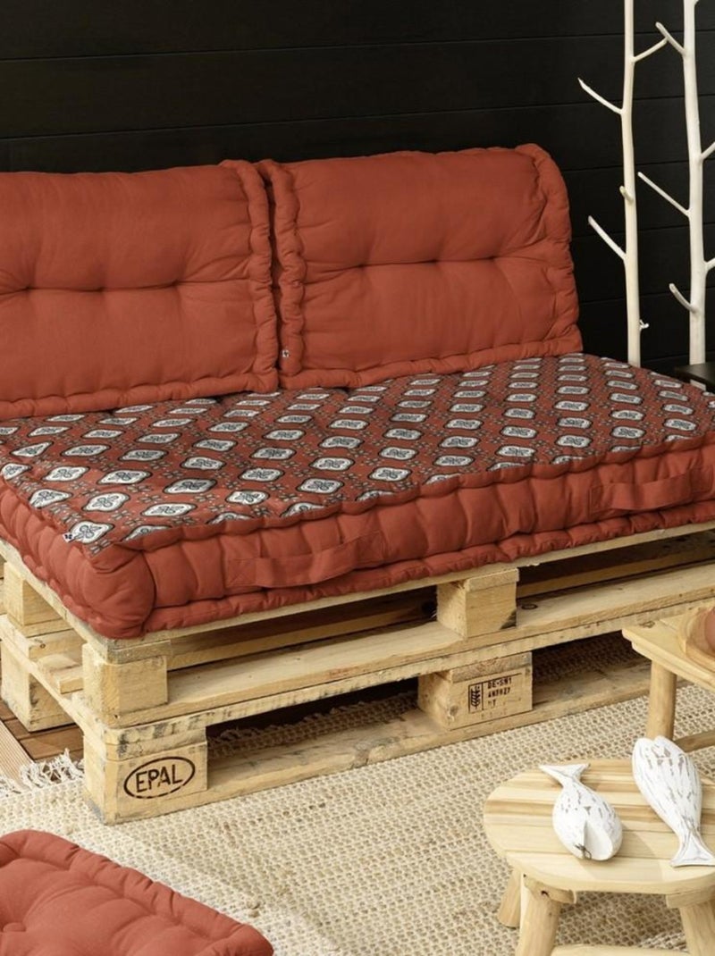Lot Matelas palette avec 2 dossiers Tilia Rouge - Kiabi