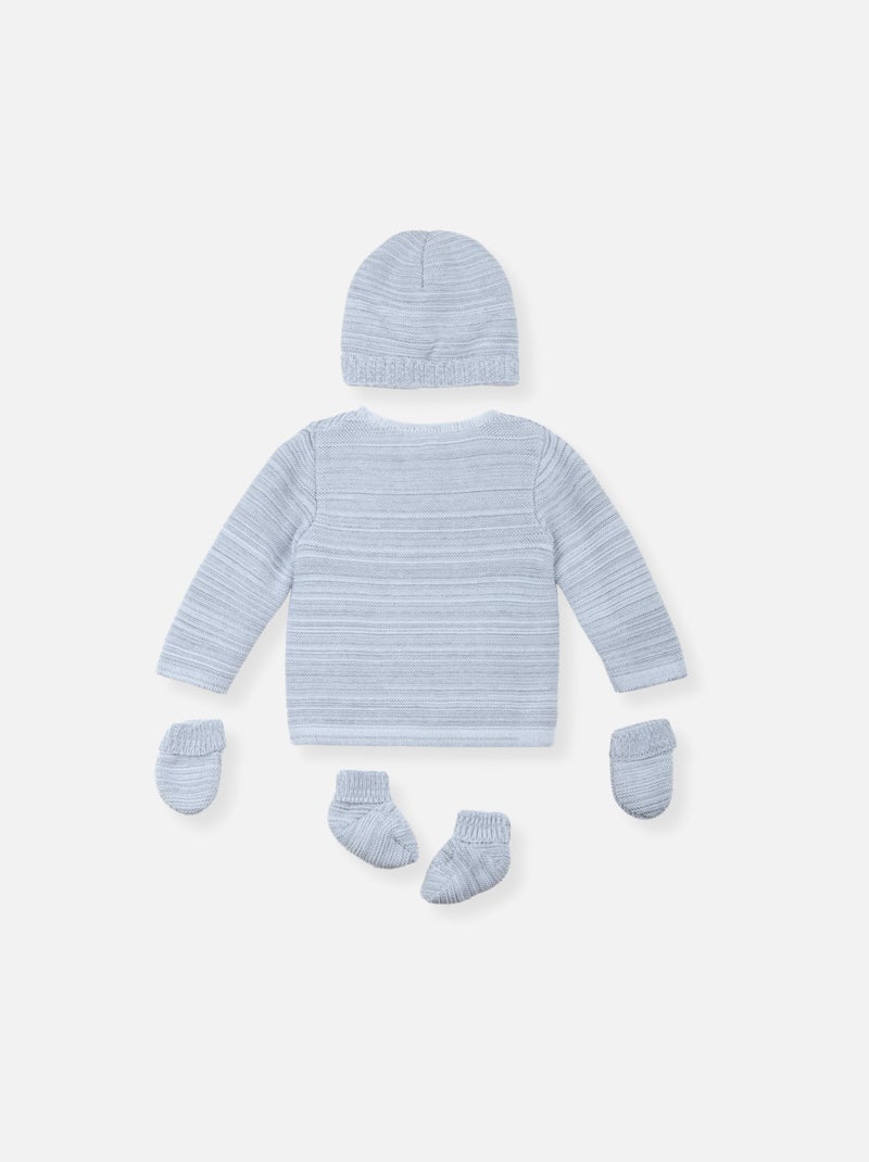 Lot Maternité coton bio Gris chiné - Kiabi