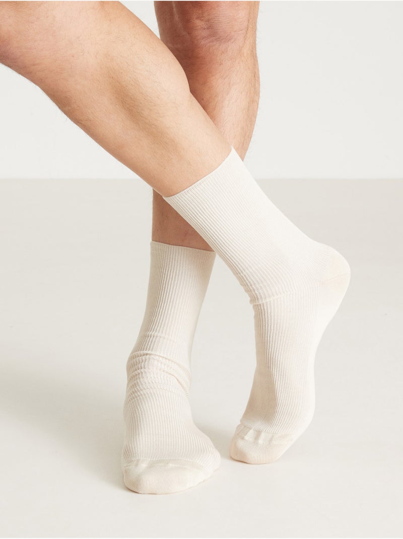 Lot mi-chaussettes pieds sensibles - DAXON Beige - Kiabi
