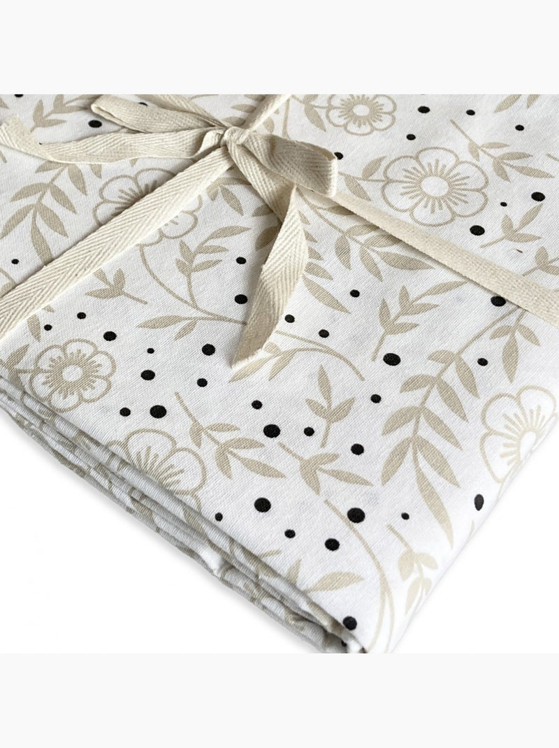 Lot nappe rectangle en coton imprimé floral VERONE – Future Home Blanc Beige Blanc - Kiabi