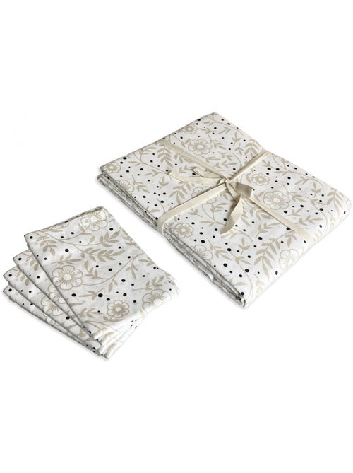 Lot nappe rectangle en coton imprimé floral VERONE – Future Home - Kiabi