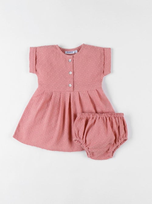 Lot robe + bloomer, blush Noukie's - Kiabi