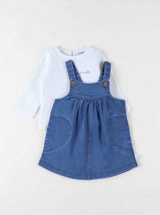 Lot salopette + t-shirt, denim Noukie's
