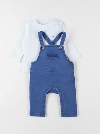 Lot salopette + t-shirt, denim Noukie's