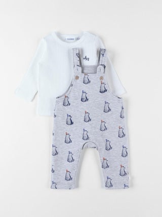 Lot salopette + t-shirt, ours Noukie's