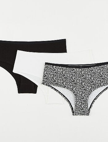 Lot shorty x3 coton bio Geraldine - RougeGorge Lingerie