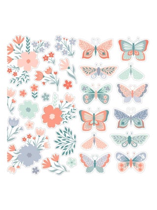 Lot stickers 3D fleurs / papillons - Artemio
