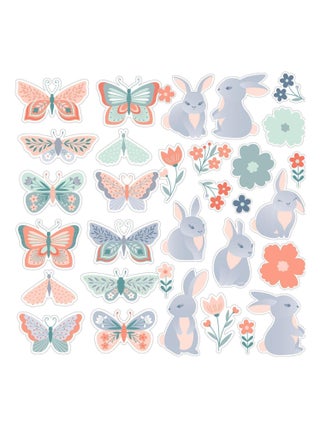 Lot stickers 3D lapins / papillons - Artemio
