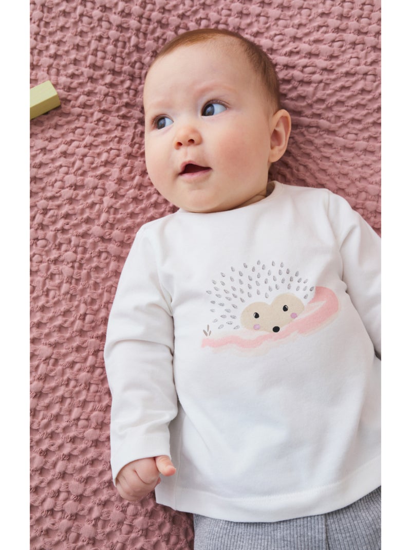 Lot t-shirt + legging, jersey côtelé Noukie's Blanc - Kiabi