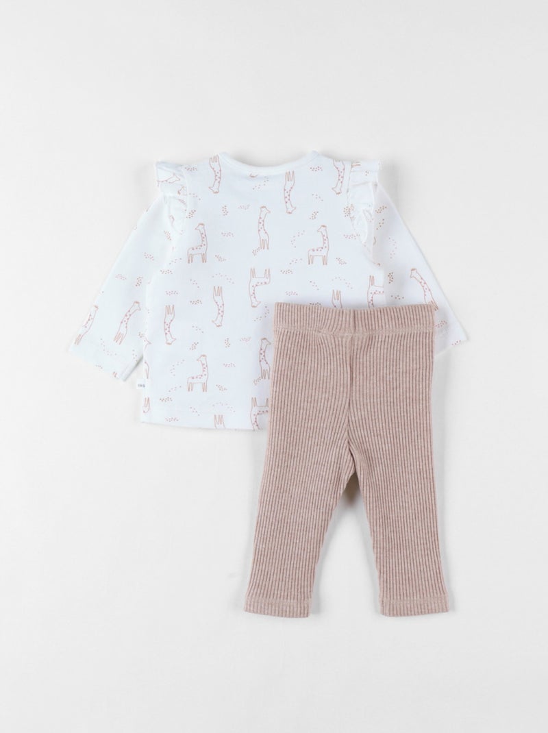 Lot t-shirt + legging, jersey Noukie's Blanc - Kiabi