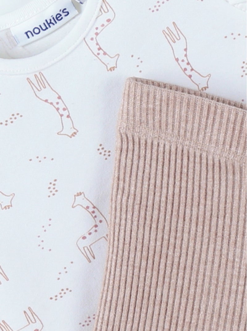 Lot t-shirt + legging, jersey Noukie's Blanc - Kiabi
