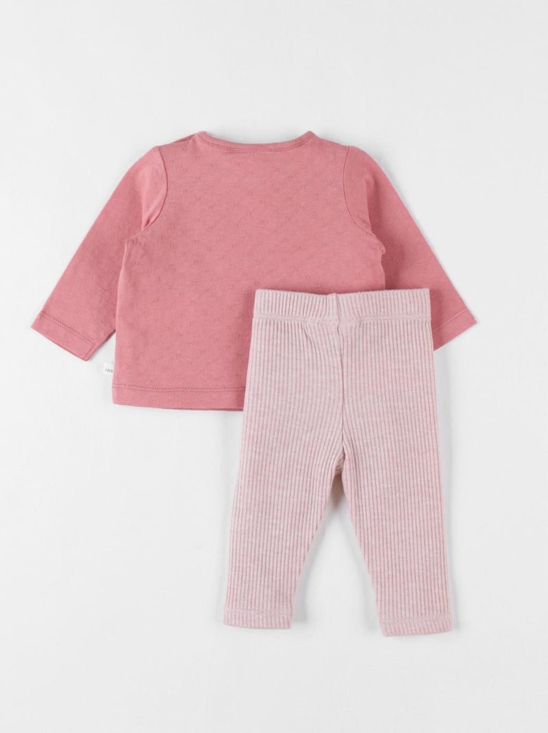 Lot t-shirt + legging, jersey Noukie's Rose - Kiabi
