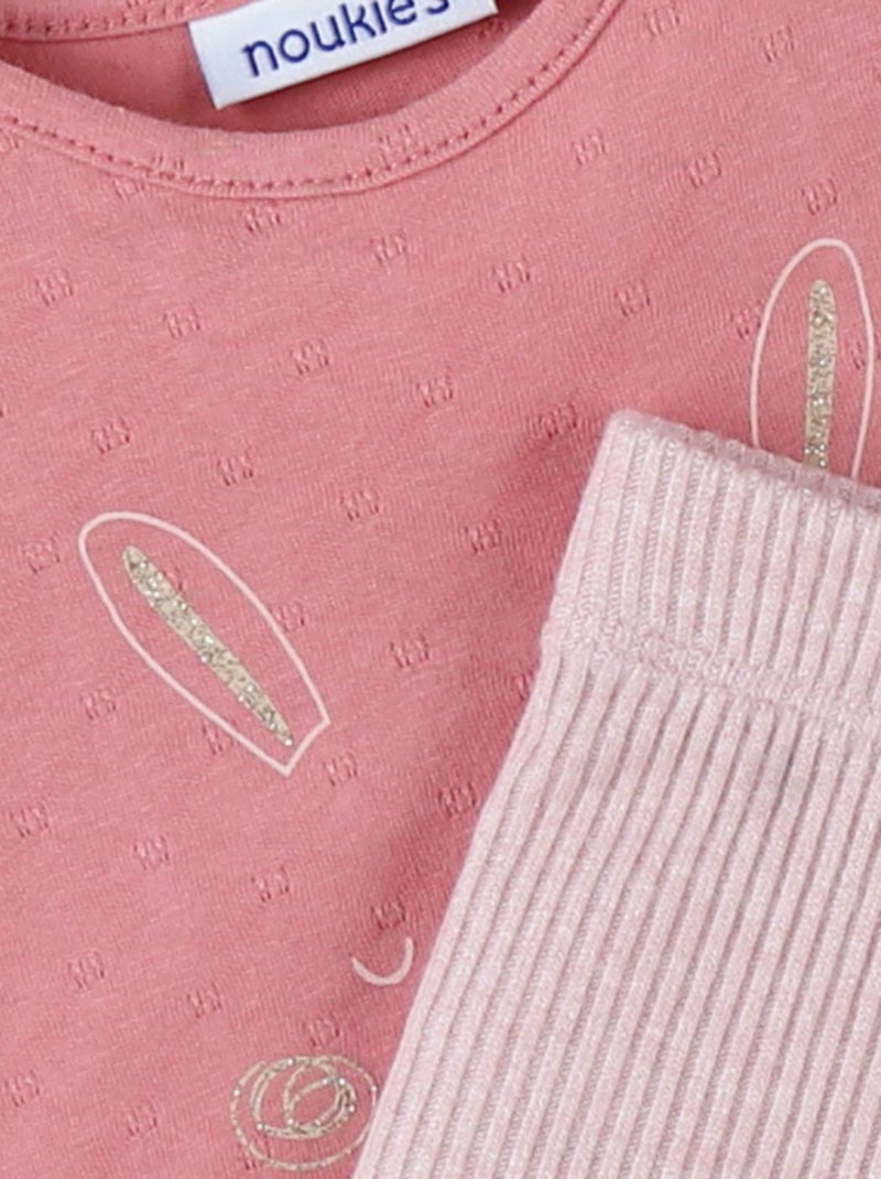 Lot t-shirt + legging, jersey Noukie's Rose - Kiabi