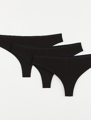 Lot tanga x3 coton bio Geraldine - RougeGorge Lingerie