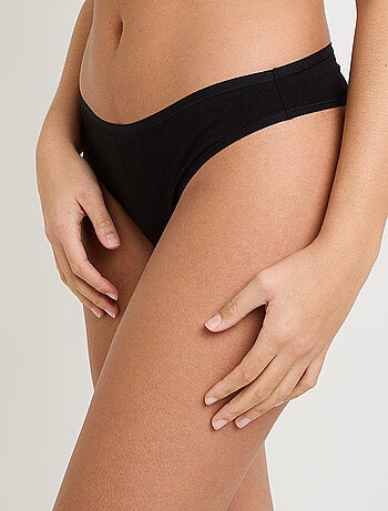 Lot tanga x3 coton bio Geraldine - RougeGorge Lingerie