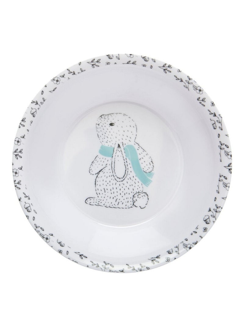 Lot vaisselle mélamine Blanc Bleu - Kiabi