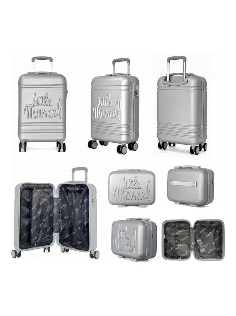 Lot valise cabine 55cm plus un vanity rigide Gris - Kiabi