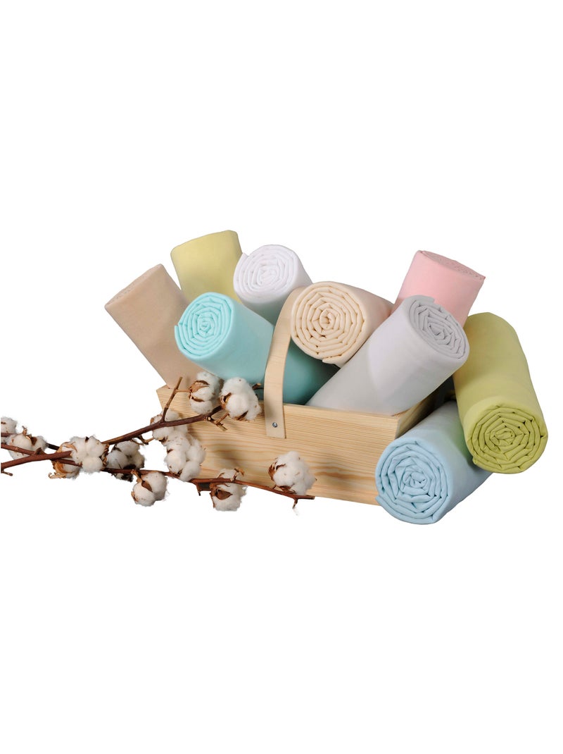 Lot x2 Draps housse bébé 100% jersey Bio peigné - 'P'tit Basile' Blanc - Kiabi