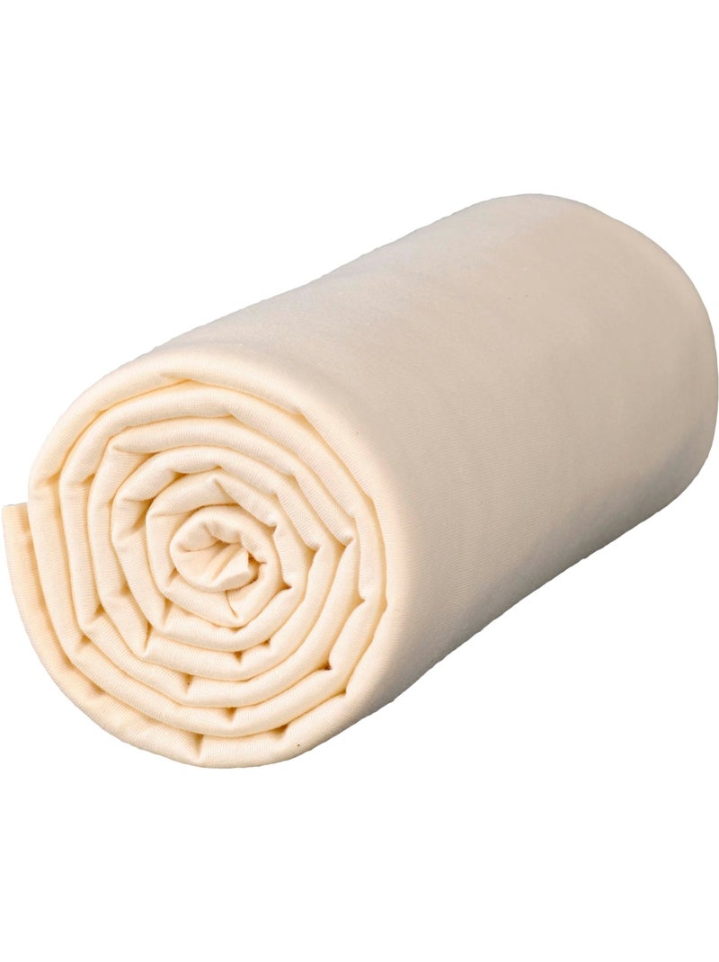 Lot x2 Draps housse bébé 100% jersey Bio peigné - 'P'tit Basile' Bleu Ecru - Kiabi