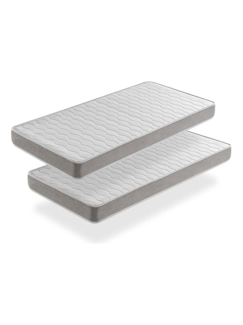 LOT X2 Matelas mousse APOLO, Epaisseur 14 CM,Ergonomique et respirant - Kiabi