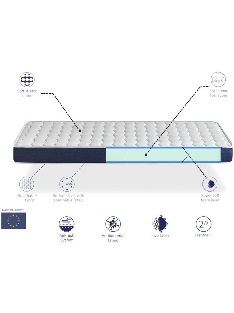 Lot x2  matelas ‘ORION CONFORT’ épaisseur 14 cm rembourrage super soft Juvénil N/A - Kiabi