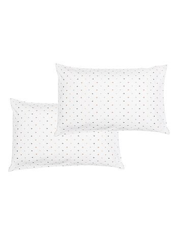 Lot x2 Taies d'oreiller - 100% coton Bio - 'Ptit Basile'