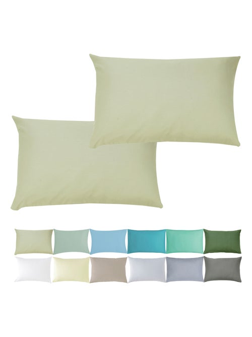 Lot x2 Taies d'oreiller - 100% coton Bio - 'Ptit Basile' - Kiabi