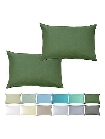 Lot x2 Taies d'oreiller - 100% coton Bio - 'Ptit Basile' - Kiabi