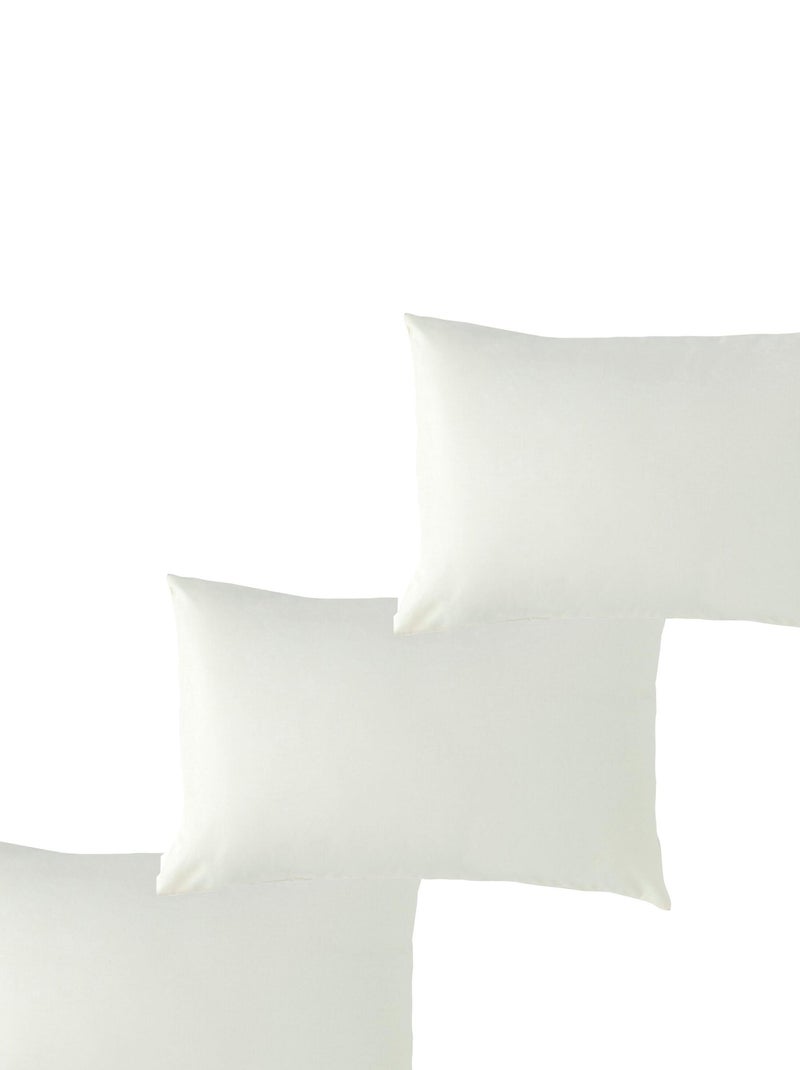 Lot x3 Taies d'oreiller 40x60 cm - 100% coton Bio - 'Ptit Basile' Ecru - Kiabi