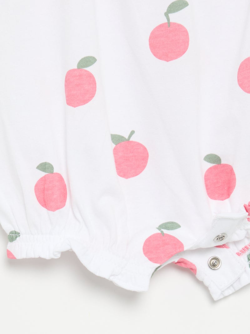 Lots de 2 barboteuses sans manches Blanc - Kiabi